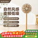 MUSUTAKU摩舒卡果嶺電風(fēng)扇家用空氣循環(huán)風(fēng)扇遙控14葉落地扇立式輕音一級節能大風(fēng)量電扇臥室臺立兩用電風(fēng)扇 【26年新款丨果嶺風(fēng)木紋灰】MSK-C1