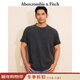 Abercrombie & Fitch【基礎多色T】經(jīng)典小麋鹿圖案棉質(zhì)短袖T恤25夏季男裝124-9235 黑色 M (180/100A)