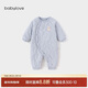 babylove嬰兒連體衣秋冬季寶寶夾棉保暖衣服哈衣爬爬服純色加厚棉襖棉服