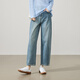 逸陽(yáng)（ESE-Y）【超柔云感】哈倫老爹牛仔褲女2026春新款寬松顯瘦九分香蕉褲 復古藍 29