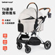 beberoadT6中型寵物推車(chē)輕便可折疊犬狗狗手推車(chē)貓咪外出小推車(chē)提籃可分離 T6米色-提籃可分離 順豐送貨上門(mén)