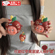 京川旭適用蘋(píng)果耳機airpods pro3三代保護套airpods4代保護套卡通可愛(ài)紅蘋(píng)果星星人硅膠耳機殼 【紅蘋(píng)果星星人+掛鉤】 AirPods 4