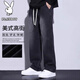 花花公子（PLAYBOY）牛仔褲男士春秋青少年薄款休閑百搭戶(hù)外運動(dòng)直筒長(cháng)褲 黑灰 XL