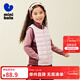 迷你巴拉【三防】男女童防風(fēng)保暖連帽羽絨服寶寶立領(lǐng)羽絨馬甲 粉紅A61309 120