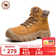 駱駝牌 女士馬丁靴戶(hù)外厚底工裝大黃靴情侶鞋 P25W307011 沙漠黃 38