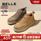 百麗（Belle）冬季男鞋戶(hù)外工裝板鞋保暖短靴子高幫休閑鞋加絨棉鞋A1332DD3 卡其色單里 41 (255mm)
