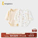 童泰（TONGTAI）嬰兒包屁衣春秋季純棉寶寶連體衣新生兒衣服三角哈衣爬服卡其59cm
