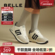 百麗（Belle）跑道家族復古小金甘德訓鞋女商場(chǎng)同款阿甘鞋休閑運動(dòng)鞋D2C1DAM5 白色 【小金甘1.0】 37 (235mm)