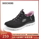 斯凱奇（Skechers）新年禮物閃穿鞋女鞋冬季健步鞋一腳蹬運動(dòng)跑步鞋軟底休閑鞋150284