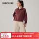 斯凱奇（Skechers）新年禮物衛衣女士2025新品冬季套頭翻領(lǐng)POLO衫長(cháng)袖上衣P425W072