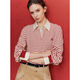 ELLE【條紋秩序】學(xué)院新年紅色條紋衛衣女2026春季新款設計感寬松上衣 條紋 M
