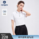 Navigare意大利小帆船輕商務(wù)T恤衫女25夏季新款短袖POLO衫簡(jiǎn)約翻領(lǐng)體恤衫 冰川白 M
