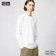 優(yōu)衣庫男裝女裝AIRism棉混紡圓領(lǐng)T恤/長(cháng)袖482293 485562 482293/00白色 L