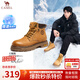 駱駝（CAMEL）馬丁靴男王俊凱同款工裝大黃靴女冬季穿搭通勤金甲戶(hù)外徒步登山鞋 G15W136025 沙漠黃-男 42