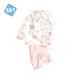 舒貝怡嬰兒衣服兒童內衣套裝純棉寶寶睡衣秋款分體家居服秋衣秋褲粉100