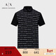 阿瑪尼ARMANI EXCHANGE【禮物】AX男裝滿(mǎn)印logo個(gè)性POLO衫