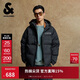 杰克·瓊斯（JACK&JONES） 男裝羽絨服時(shí)尚衣身滿(mǎn)印字母刺繡抽繩連帽廓形保暖外套225312004