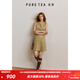 茶·愫【學(xué)院千金風(fēng)】puretea茶愫圓領(lǐng)無(wú)袖連衣裙女百褶背心裙2025春新 粉杏 S