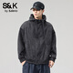 班尼路S&K系列連帽開(kāi)衫衛衣男士春秋季新款寬松時(shí)尚休閑長(cháng)袖外套上衣服 深灰 M 推薦90-105斤