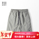 熊貓·本（ben.panda）夏季新款短褲男基礎輕量戶(hù)外釣魚(yú)主題簡(jiǎn)約刺繡松緊休閑五分褲 中灰色 Telon三防 刺繡款 M