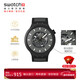 斯沃琪（Swatch）瑞士手表 黑夜繁星鏤空大表盤(pán)新年禮物初高中考試表腕表 SB05B113