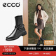 愛(ài)步（ECCO）冬季新款厚底增高顯瘦騎士靴女 都市阿姆系列222083 黑色38