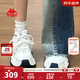 卡帕（Kappa）女鞋厚底老爹鞋子女2025秋冬新款透氣百搭跑步鞋休閑運動(dòng)鞋女 經(jīng)典白/海昌藍 37