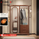 匠旗品牌新中式掛衣架穿衣鏡一體落地臥室烏金木實(shí)木旋轉全身鏡衣帽架 烏金木衣帽架 101*41*177cm 【包安裝】