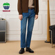 texwood蘋(píng)果男士牛仔褲新款秋冬休閑男褲長(cháng)褲子標準直筒中藍色 34