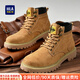 海瀾之家馬丁靴男鞋子男鞋春季2026新款男士工裝靴加絨加厚棉鞋男大黃靴男 黃色 42 【偏大一碼】