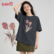 班尼路（Baleno）潮流短袖t恤女春夏季新款2026小個(gè)子寬松顯瘦純棉半袖女裝上衣服