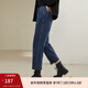 纖莉秀【零束縛柔暖老爹褲】大碼女裝百搭顯瘦牛仔褲胖mm冬裝新款4447 牛仔藍 34/3XL
