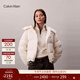 Calvin KleinJeans25秋季新款女士休閑通勤ck印花鴨絨連帽面包服羽絨服外套 VDV-米白 S