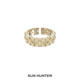 三橫 SUN HUNTER原創(chuàng  )鳶尾花滿(mǎn)圈戒指開(kāi)口復古輕奢美拉德飾品小眾女 鳶尾花滿(mǎn)圈戒指-窄(淺鈦金) 開(kāi)口可調節