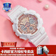 卡西歐（CASIO）女表GSHOCK獨角獸可愛(ài)粉色玫瑰金送女友時(shí)尚防水學(xué)生運動(dòng)電子手表 GMA-S120MF-7A2白玫瑰金