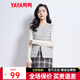 鴨鴨（YAYA）馬甲女輕薄羽絨服秋冬坎肩修身保暖背心馬夾女百搭內穿上衣女裝K 淺灰色 XL