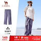 駱駝（CAMEL）速干工裝女褲戶(hù)外登山旅行休閑梭織長(cháng)褲 J25BAYL6079 拂袖紫 M