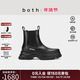 both田栩寧劉宇寧同款秋冬厚底切爾西靴皮面時(shí)裝靴短靴 黑色/黑色 37