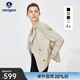 Navigare意大利小帆船短款直筒風(fēng)衣女裝春季簡(jiǎn)約通勤外套小個(gè)子雙排扣大衣 燕麥咖 M