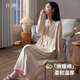 軒靚睡裙女士春秋季純棉睡衣長(cháng)袖2026新款開(kāi)衫睡袍大碼浴袍四季通用 63643暖光白 【下單送禮盒】 L
