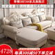 奢檀歐式布藝沙發(fā)客廳沙發(fā)家用小戶(hù)型客廳沙發(fā)大沙發(fā)直排式沙發(fā)組合 3.2米歐式沙發(fā)（米白色）