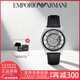 EMPORIO ARMANI男女士表機械表商務(wù)時(shí)尚大氣情人節生日禮物玫瑰金 經(jīng)典黑A(yíng)R1981