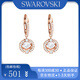 SWAROVSKI 施華洛世奇耳環(huán)四葉草跳動(dòng)的心耳墜女時(shí)尚情人節生日禮物女生 鍍玫瑰金色5604199透明盒