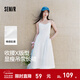 森馬（Semir）陳都靈|連衣裙女顯瘦小性感吊帶裙2025夏裝新款休閑沙灘度假裙子 本白10102 S