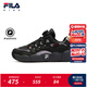 斐樂(lè )FILA兒童運動(dòng)鞋2025秋冬新款旋鈕男女童大童休閑籃球鞋可頌 黑/影黑灰-RBD 36 內長(cháng)22.5cm
