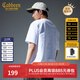 卡賓男裝 創(chuàng  )意logo火焰T恤2025夏季新款卷邊貼布繡 漂白色02 L /175/50