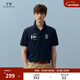Teenie Weenie小熊男裝簡(jiǎn)約風(fēng)POLO衫白色夏季休閑半袖T恤短袖 藏青色 M 170