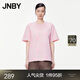 JNBY/江南布衣夏季女裝T恤純棉寬松滿(mǎn)印兔子女短袖通勤5O4113780 634/淺珊瑚紅 L
