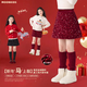 moonkids童裝女童紅色裙子亮片公主裙2026新款冬裝兒童新年半身裙 6200紅色亮片半身裙 120 cm