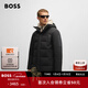 雨果博斯BOSS男士常規版型休閑派克羽絨大衣 001-黑色 XL